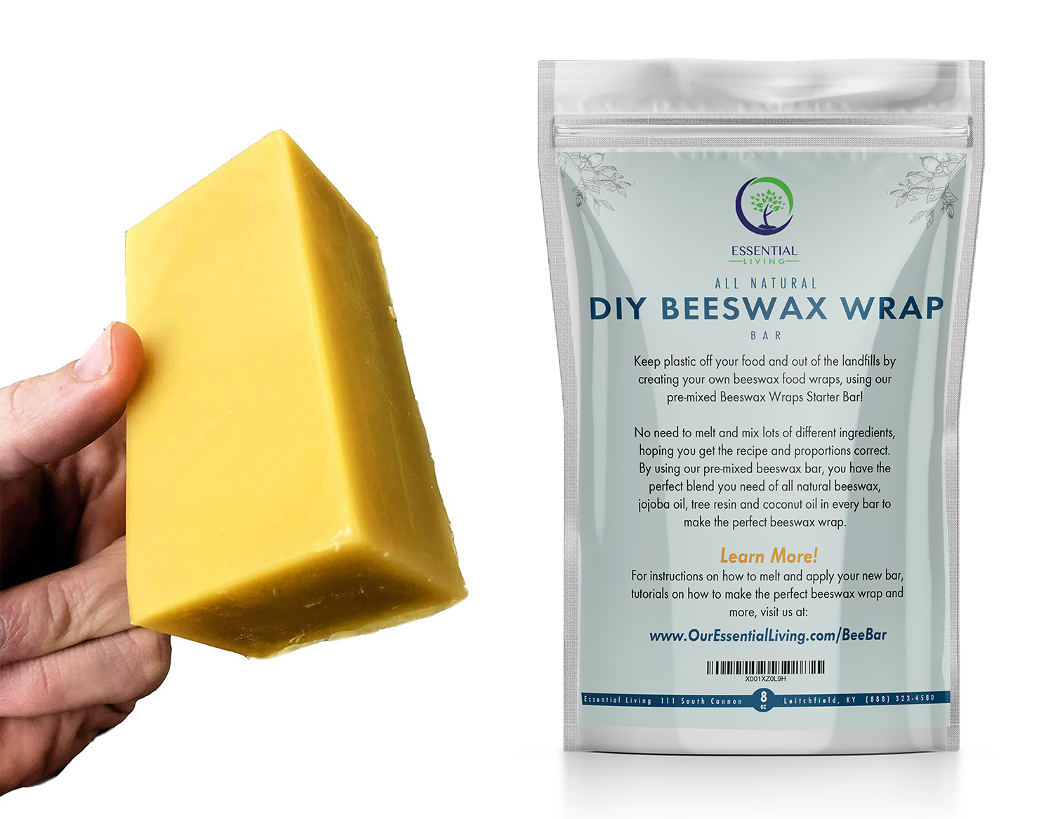 Beeswax Drops to Make Beeswax Wraps No Grating Required with Tree Resin and Organic Coconut Oil Makes up to 12 Beeswax Wraps or 1sqm of Fabric. 